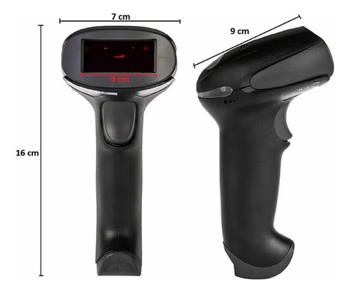 Lector Escáner Código Barras Inalámbrico 2.4g + Bluetooth Negro Usb 7