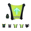 Led Mochila Con Indicador De Direccion Bicicleta Seguridad Verde Negro 2