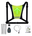 Led Mochila Con Indicador De Direccion Bicicleta Seguridad Verde Negro 6