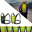 Led Mochila Con Indicador De Direccion Bicicleta Seguridad Verde Negro 9