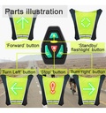 Led Mochila Con Indicador De Direccion Bicicleta Seguridad Verde Negro 10