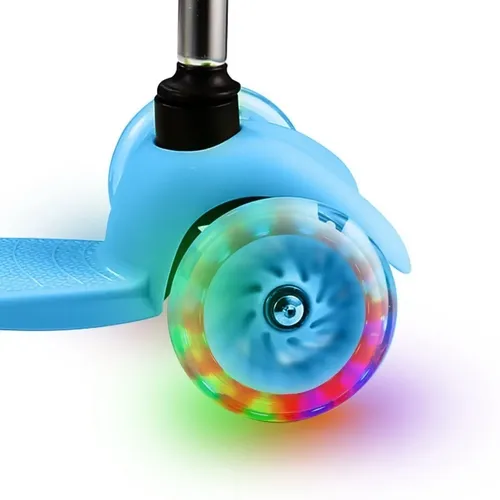 Monopatín Infantil Doux 3 Ruedas Con Luces Led Azul 2