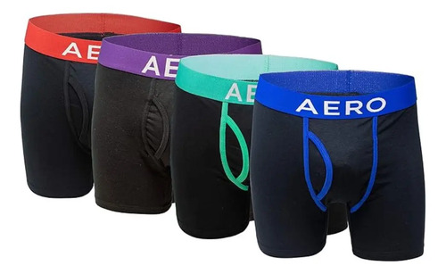 [MLC975491498] Pack 4 Boxer Aeropostale Talla L Negro L