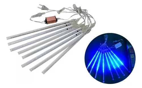 [MLC934134315] Luces Led Guirnalda Lluvia Meteoro Cascada Navidad Azul
