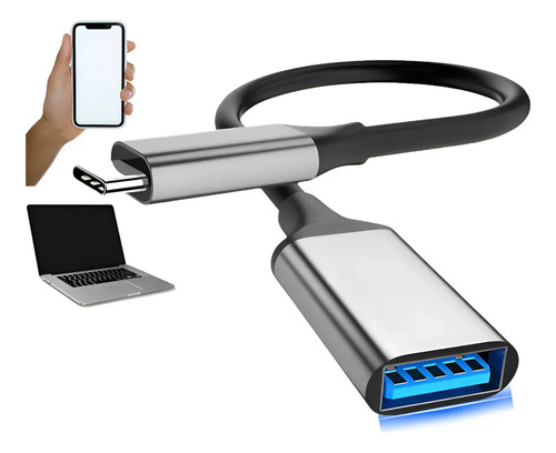 [MLC977544144] Cable Otg Tipo C De Metal Para Pendrive Mouse Teclado Surtido