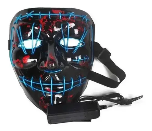 [MLC1050143164] Máscara La Purga Halloween Colores Led Neon Fluor
