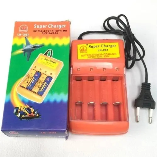 [MLC987549359] Cargador Super Charger Aa Aaa Batería 9v 4 Pilas