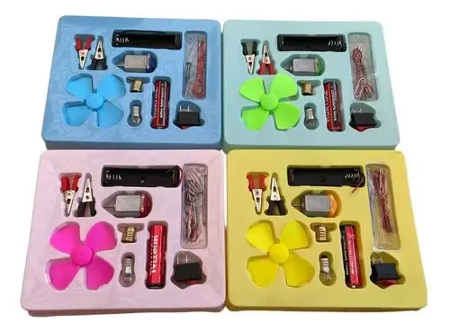 [MLC1386575087] Kit Electrónico Escolar Iluminación + Pilas