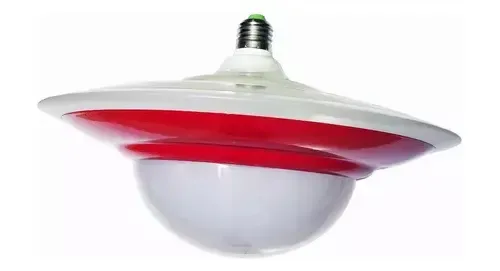 [MLC3200196016] Ampolleta Led Ufo Colores 24w E27 Decoración Plafon Rojo