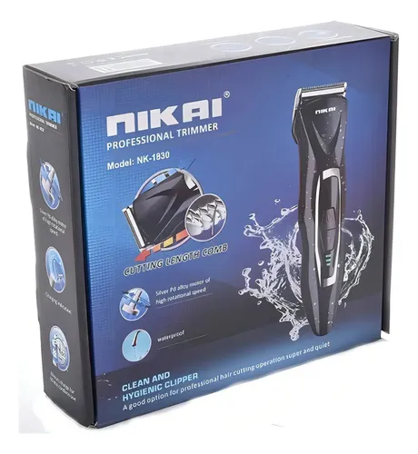 Cortadora Inalámbrica Nikai Nk-1830 Cabello Barba Resistente Al Agua Rojo