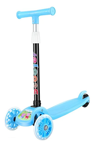 [MLC472905273] Monopatín Infantil Doux 3 Ruedas Con Luces Led Azul