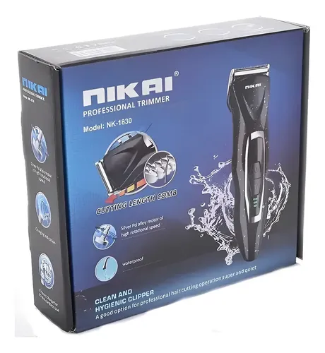 Cortadora Cabello Barba Inalambrica Prueba De Agua Rojo Nikai Nk-1830