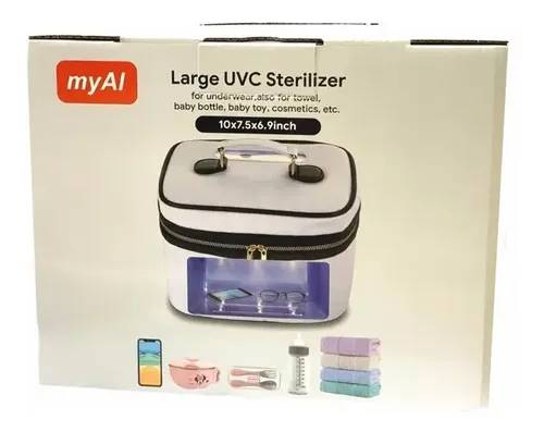 [MLC2176937966] Bolso Sanitizador Luz Uv Elimina Germenes Al 99,9 %