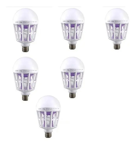 [MLC1438153447] 6 Ampolletas Led Mata Moscas Mosquitos Y Polillas Ekipoferta
