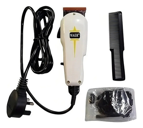 [MLC2134230276] Waer Máquina Cortar Cabello Profesional Blanco 12w Silenciosa