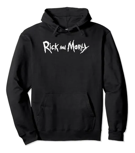 Poleron Hoodie Con Gorro Canguro Estampado De Rick Y Morty