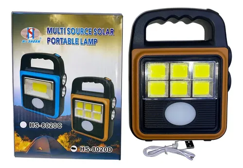 [MLC2633085148] Linterna Emergencia Mi Led Solar Recargable Camping A Prueba De Agua Blanco Negro