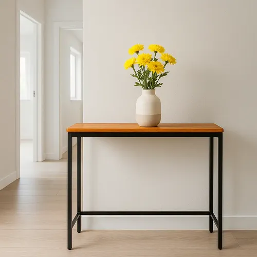 [MLC2784585962] Mesa Arrimo Industrial Metalica  Cubierta Madera Nacional