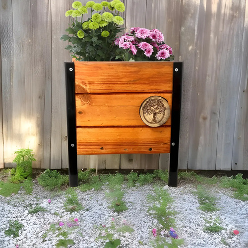 Jardineras Macetero De Madera Cuadrada Diseño Industrial