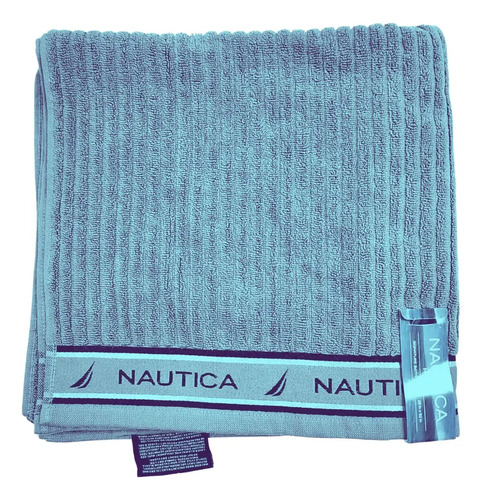 [MLC1591715783] Toalla Nautica Home Signature 132x71 Cm 100% Algodon Indu Verde Lisa