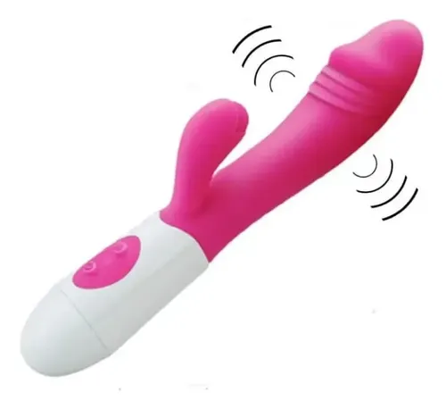 Consolador Vibrador Punto G Color Rosa Doble Placer Color Fucsia