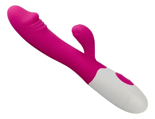 [MLC2870324426] Consolador Vibrador Punto G Color Rosa Doble Placer Fucsia