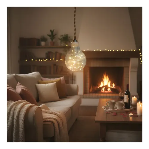 Ampolleta Gigante Led Lampara Luces Hada Blanco Cálido