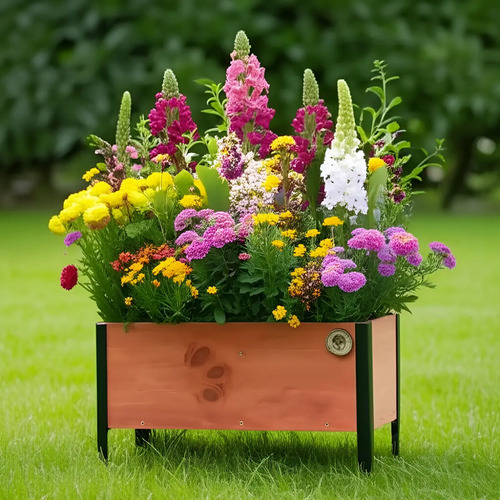 [MLC2983386892] Jardineras Macetero De Madera Rectangular Nacional Madera Industrial