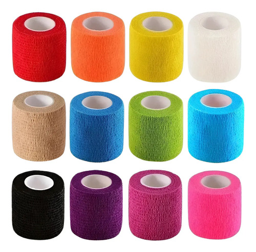 [MLC3198316816] 12 Venda Autoadherente Cinta Vendaje Deportes 7.5cm X 4.5m Mix