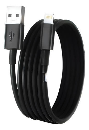[MLC3334173616] Cable Usb Calidad Lightning Compatible iPhone 3 Metros 10 Un Negro