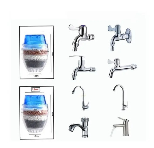 [MLC493521878] Filtro Agua Carbón Activado Para Hogar Mini Grifo/ekipoferta Rojo