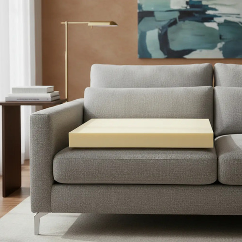 [MLC1773219823] Cojín Espuma Tres Ocho 50x50x5cm Beige Terrazas Sillas Densidad 21