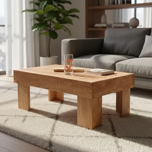 [MLC3803535962] Mesa De Centro Madera Nacional Rustico Para Sala Y Terraza Marrón