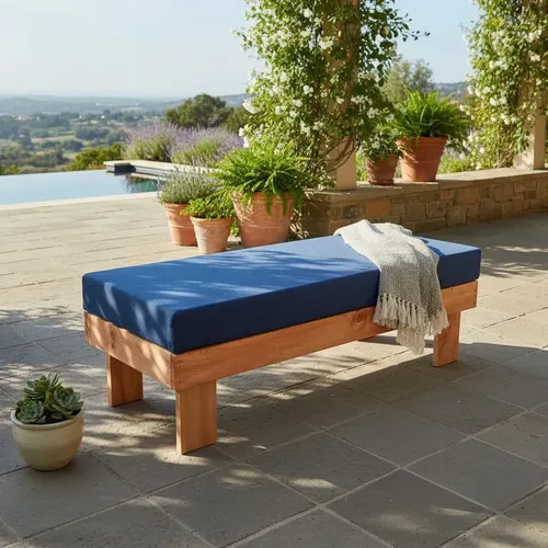 Banca Banqueta Asiento De Madera Terraza Camping Eventos Madera Oscuro Turquesa