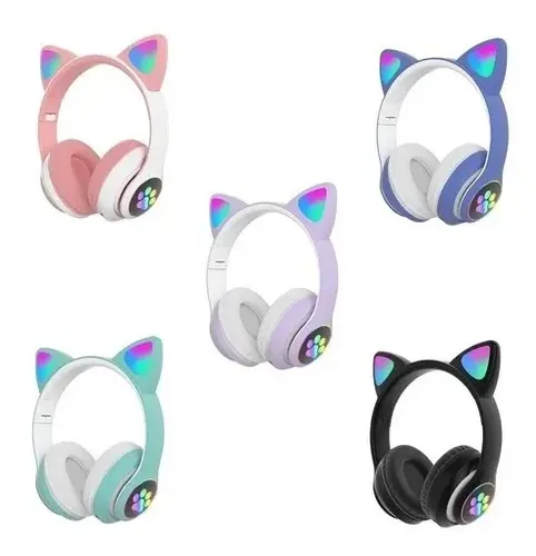 Auricular Bluetooth Inalambrico De Niños Orejas De Gato