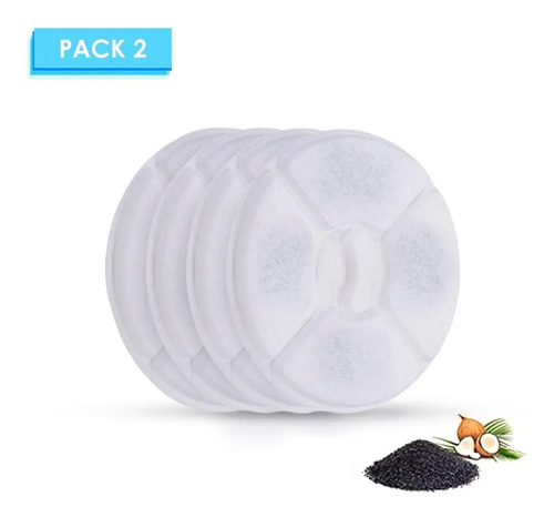Pack 2 Filtros Fuente Agua Para Gatos 1,5litros