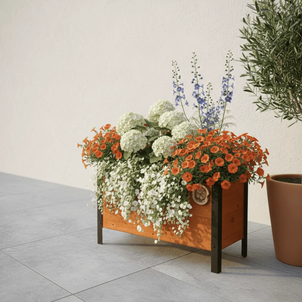 Jardinera Industrial Madera Metal Litueche
