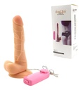 Vibrador Consolador Con Ventosa Y Estimulador De Clitoris Rosa Chicle