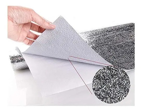 [MLC587268962] Papel Autoadhesivo Revestir Muebles Muros Muebles Corrugado Plateado