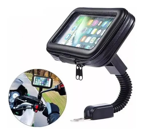 [MLC612988258] Porta Celular Moto Usb Soporte Impermeable Cargador