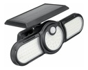Luz Solar Foco Triple Cabezal Ajustable Sensor Movimientos